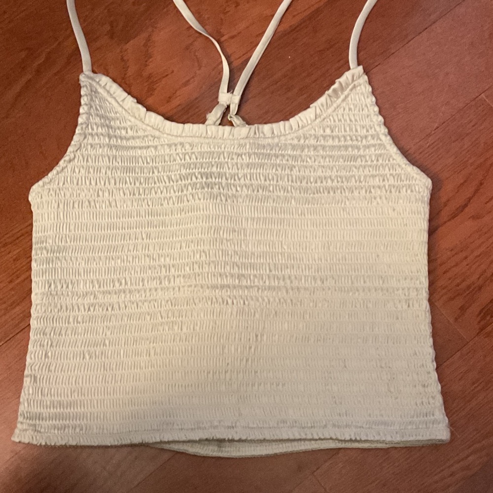 Free People Cream Smocked Camisole